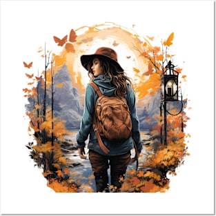 wanderer in autumn Posters and Art